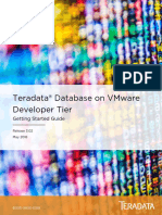 Teradata® Database On Vmware Developer Tier: Getting Started